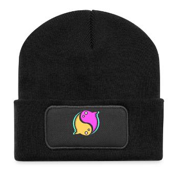 Qigong Qi Gong Tai Chi Chigong - Recycelte Patch Beanie - Schwarz - Vorne