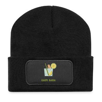 CAIPI BARA - Recycelte Patch Beanie - Schwarz - Vorne
