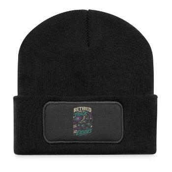 Roller Derby Retired From The Track - Recycelte Patch Beanie - Schwarz - Vorne