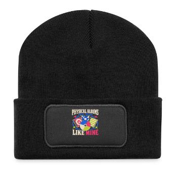 Cd-sammler Kompaktplatte Physisches Medium - Recycelte Patch Beanie - Schwarz - Vorne