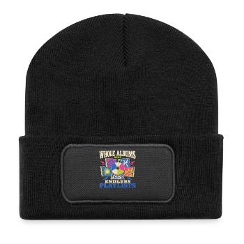 Cd-sammler Kompaktplatte Physisches Medium - Recycelte Patch Beanie - Schwarz - Vorne