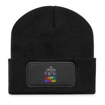 Happy Dot Day Monster Truck - Recycelte Patch Beanie - Schwarz - Vorne