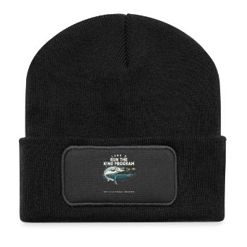 Lake Q Königfisch Lauf-Programm - Recycelte Patch Beanie - Schwarz - Vorne