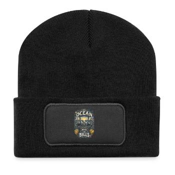 Hummerfänger The Ocean Pays The Bills - Recycelte Patch Beanie - Schwarz - Vorne