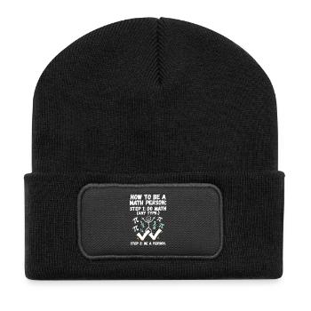 Wie man ein Mathe-Mensch wird - Recycelte Patch Beanie - Schwarz - Vorne