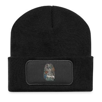 Hummerfänger Hummerfischer - Recycelte Patch Beanie - Schwarz - Vorne