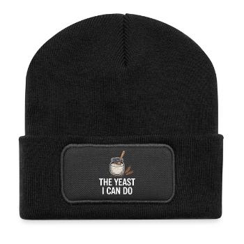 The Yeast I Can Do - Recycelte Patch Beanie - Schwarz - Vorne
