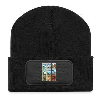 Argentinien Briefmarken - Recycelte Patch Beanie - Schwarz - Vorne