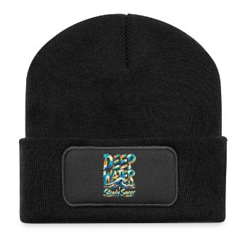 Deep Water Steady Savior Christian Faith Jesus - Recycelte Patch Beanie - Schwarz - Vorne