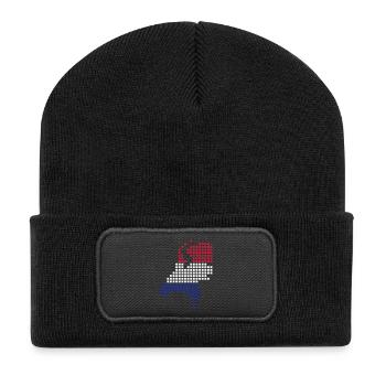 Holland - Niederlande - Recycelte Patch Beanie - Schwarz - Vorne