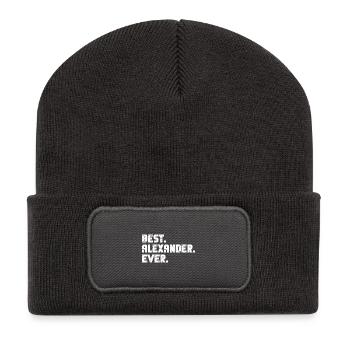 Bester Alexander Ever Freund Geschenk Spruch - Recycelte Patch Beanie - Dunkelgrau - Vorne