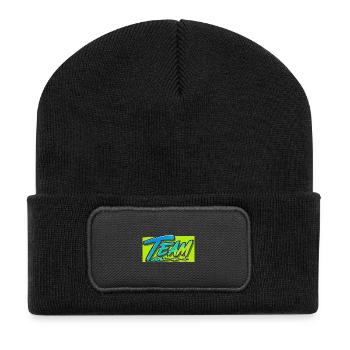 Équipe - Beanie recyclé à patch - noir - Devant