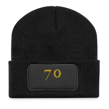 70 YEARS. 70th ANNIVERSARY. ANNIVERSARY 70 YEARS. 70 - Recycled Patch Beanie - black - Front