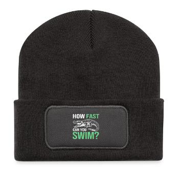 Chasse au crocodile Chasse au chasseur - Beanie recyclé à patch - charbon - Devant