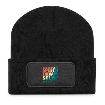 Speech Therapy Speech Therapist - Recycled Patch Beanie - black - Front