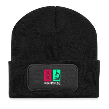 Molécule de formule structurelle - Beanie recyclé à patch - noir - Devant
