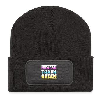 Mexican Train Domino - Recycelte Patch Beanie - Dunkelgrau - Vorne