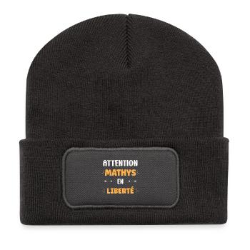 Mathys - Beanie recyclé à patch - charbon - Devant