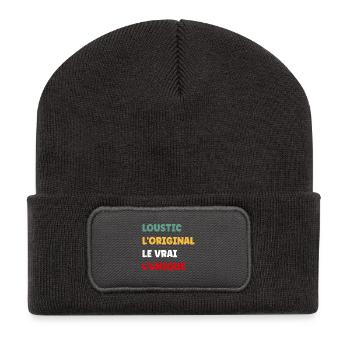 loustic - Beanie recyclé à patch - charbon - Devant