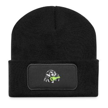 Les retrievers du Labrador récupèrent des wilsigns factices - Beanie recyclé à patch - noir - Devant