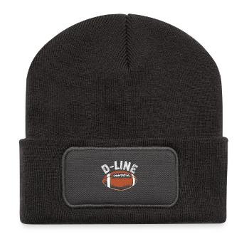 American Football Lineman - Recycled Patch Beanie - dark grey - Front
