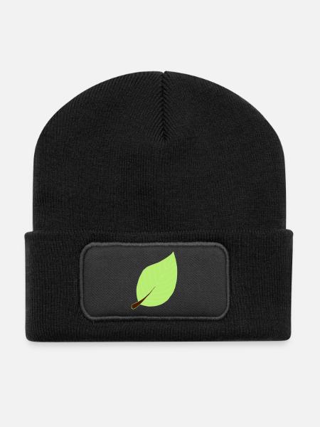 leaf - Recycelte Patch Beanie - Schwarz
