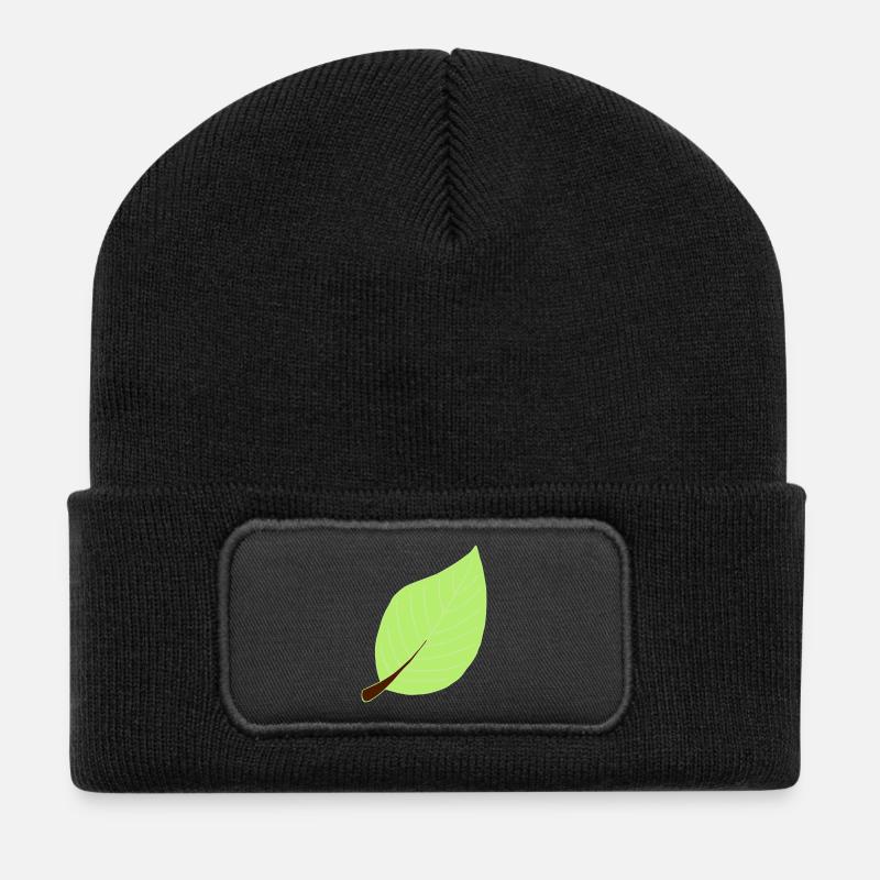 leaf - Recycelte Patch Beanie - Schwarz