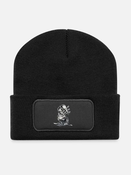 Dudelsackgnom - Recycelte Patch Beanie - Schwarz