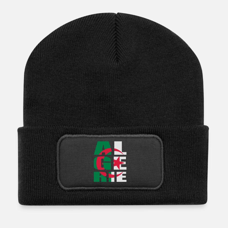 algeria - Recycelte Patch Beanie - Schwarz