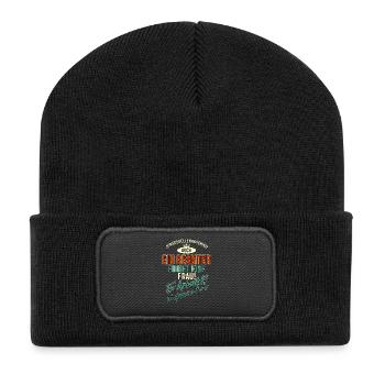 JGA Team - Beamter - Version Auch - petrol - - Recycelte Patch Beanie - Schwarz - Vorne
