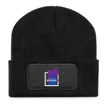 Eskalation sein Vater Design - Recycelte Patch Beanie - Schwarz - Vorne