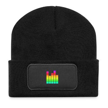 Electronic Music - Recycled Patch Beanie - black - Front