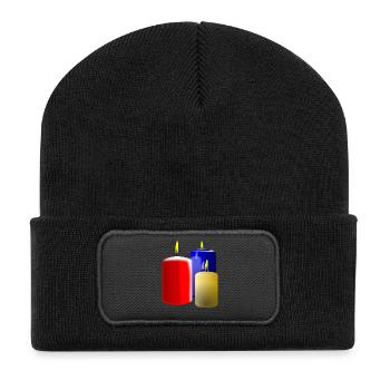 christma s197 - Recycelte Patch Beanie - Schwarz - Vorne