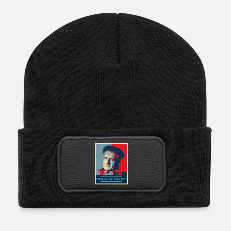 "Lassalle-Obama For President" - Beanie recyclé à patch - noir
