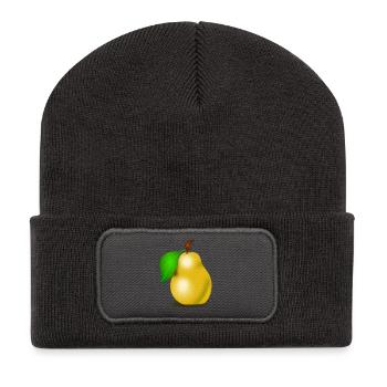 Birne - Recycelte Patch Beanie - Dunkelgrau - Vorne