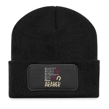 ARABER - mein - Recycelte Patch Beanie - Schwarz - Vorne
