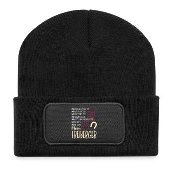 FREIBERGER - mein - Recycelte Patch Beanie - Schwarz - Vorne