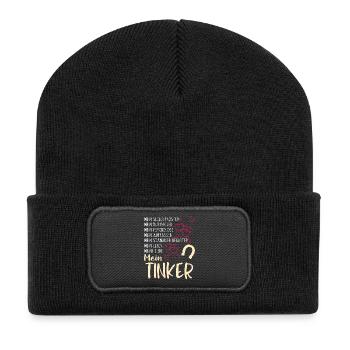 TINKER - mein - Recycelte Patch Beanie - Schwarz - Vorne