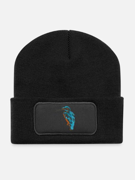 martin-pêcheur - Beanie recyclé à patch - noir