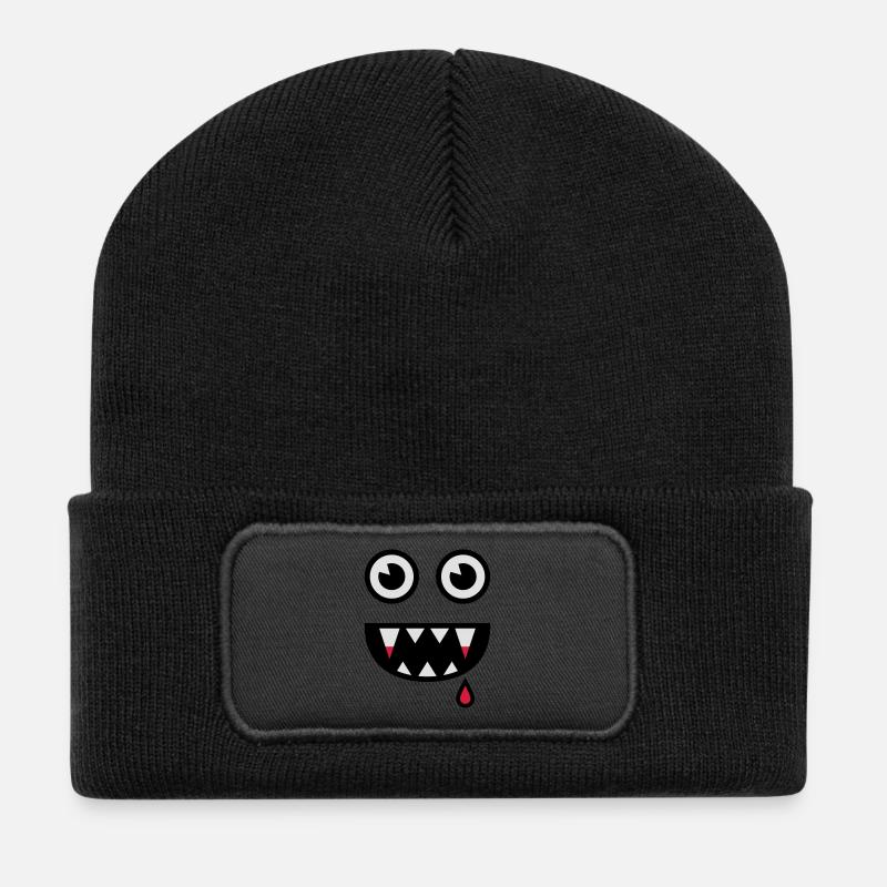 Kleiner Vampir / Little Vampire - Recycelte Patch Beanie - Schwarz