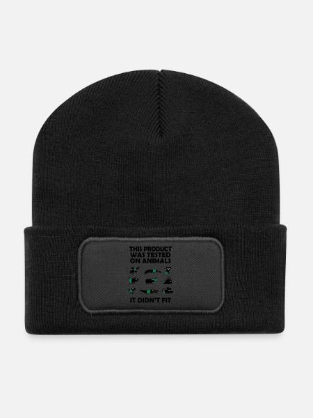 PRODUCT tested on Animals - Didn't Fit - Recycled Patch Beanie - black