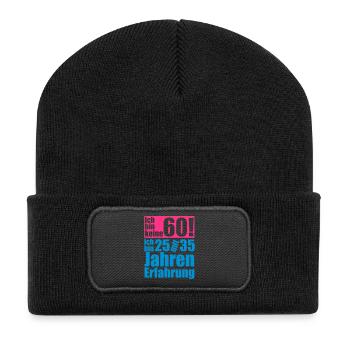Je ne suis pas 60 années - Beanie recyclé à patch - noir - Devant