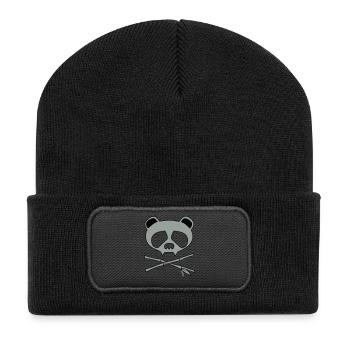 panda skull - Recycelte Patch Beanie - Schwarz - Vorne