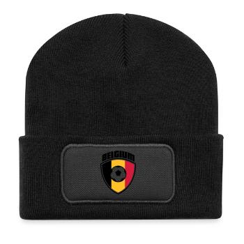 Belgique - Beanie recyclé à patch - noir - Devant
