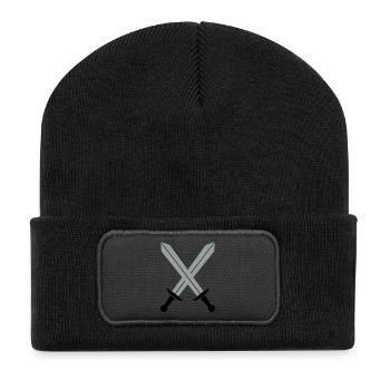 Crossed swords - Recycled Patch Beanie - black - Front