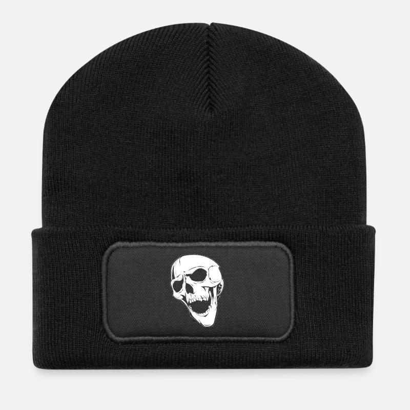crying skull - Recycelte Patch Beanie - Schwarz