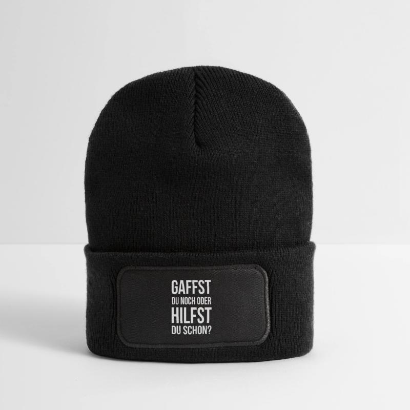 Gaffst du noch oder hilfst du schon? Recycelte Patch Beanie