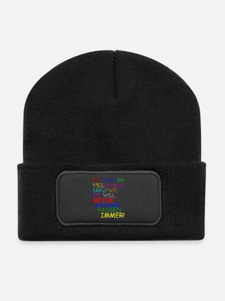 KUCHEN - Recycelte Patch Beanie - Schwarz