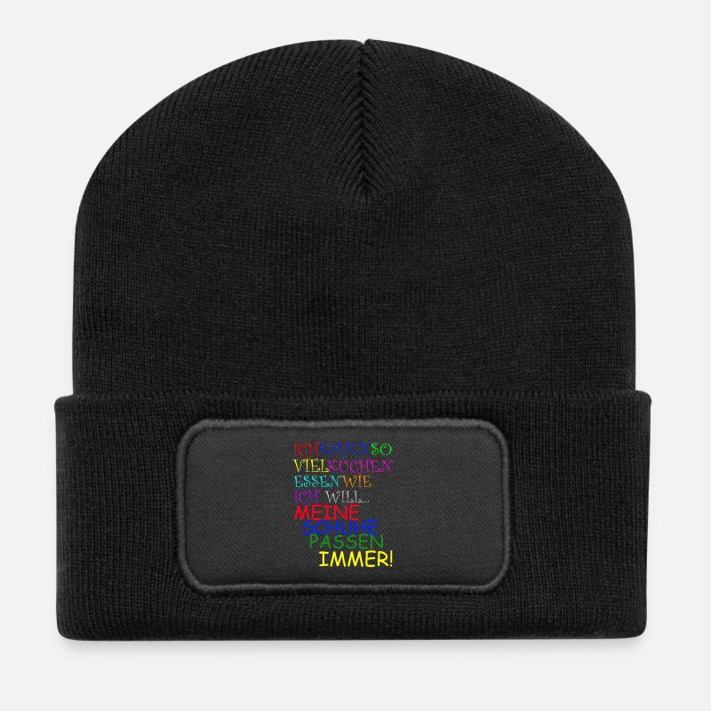 KUCHEN - Recycelte Patch Beanie - Schwarz