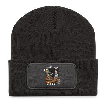 New York City - Beanie recyclé à patch - charbon - Devant